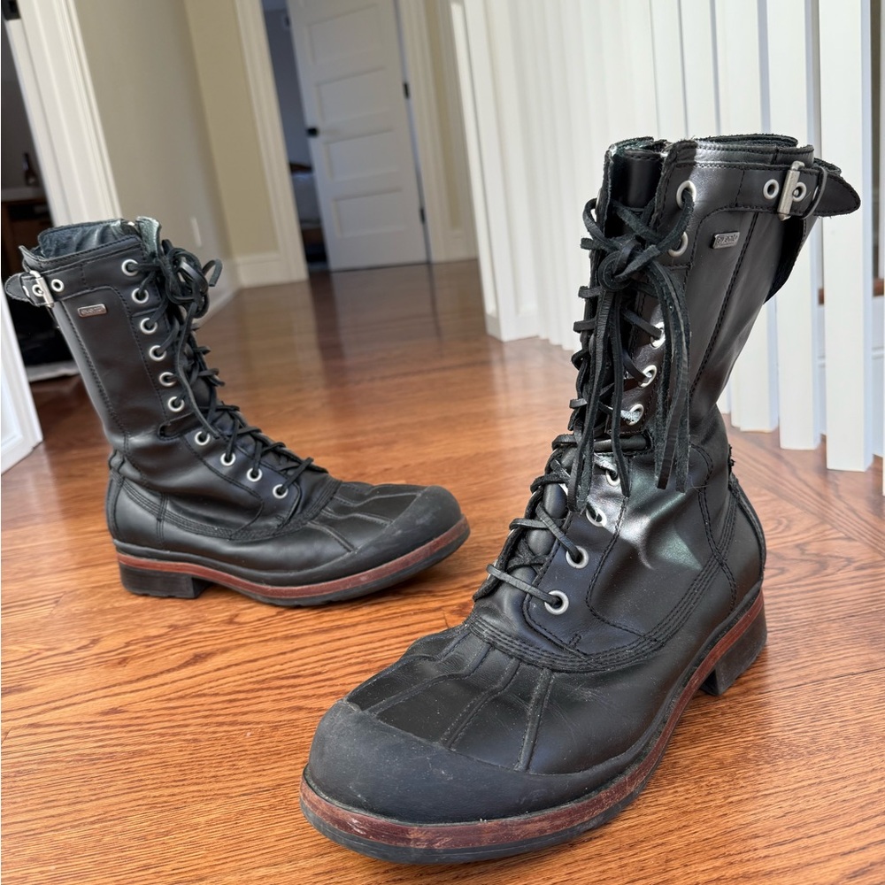 UGG Reese Waterproof Moto Boots‎ Black Grunge Goth Motorcycle Chunky Y2K Vamp 12